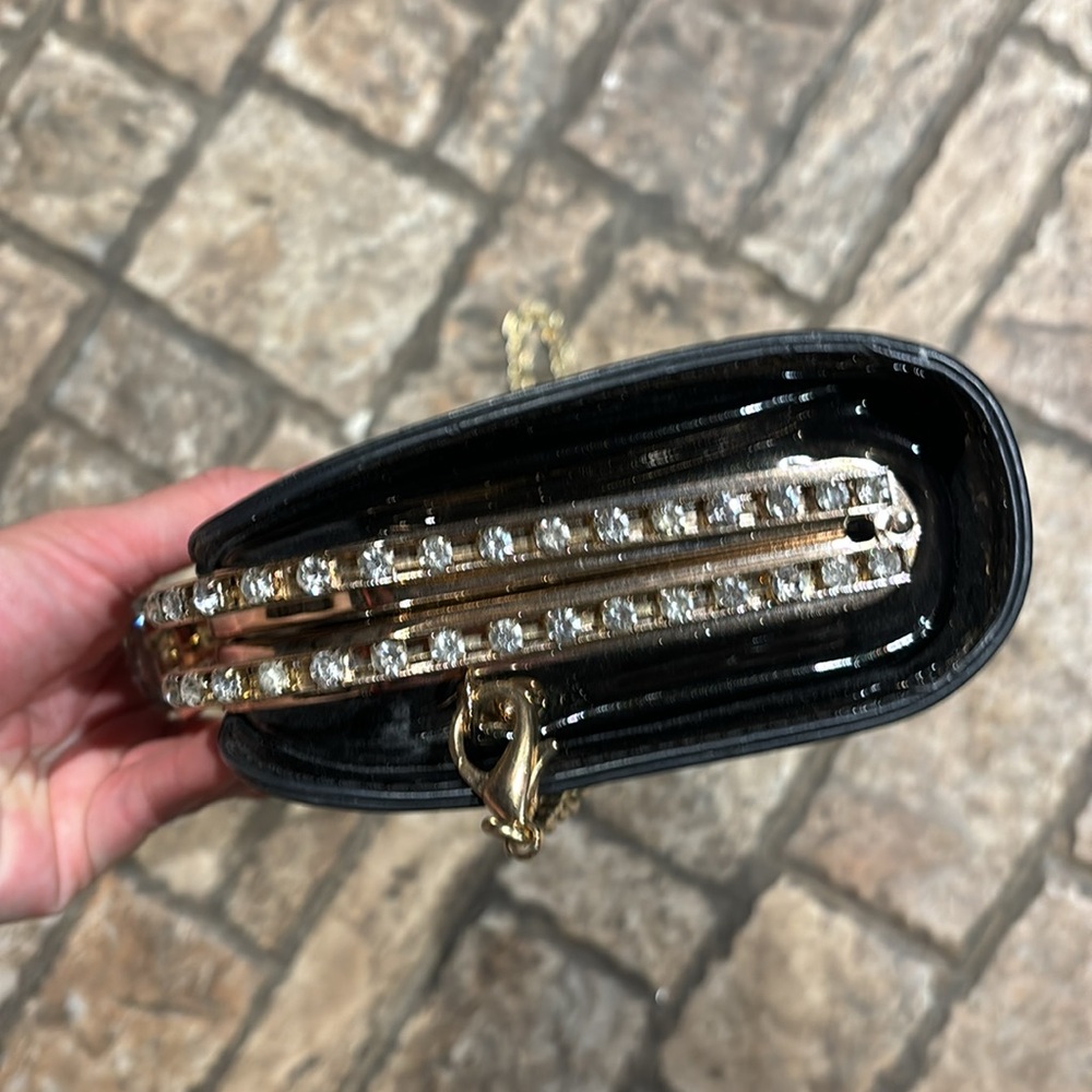 Vintage Rhinestone Clip Chain Purse - Picture 8 of 8